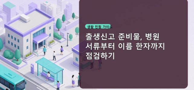 출생신고 준비물, 병원 서류부터 이름 한자까지 점검하기