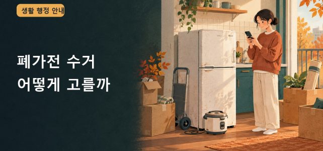 폐가전 버릴 때 무상방문수거와 대형폐기물 신고 중 무엇을 고를까